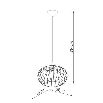 Pendel TSUNO 1xE27/15W/230V sort