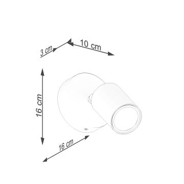 Vægspot VERDO 1xGU10/10W/230V sort/bøg