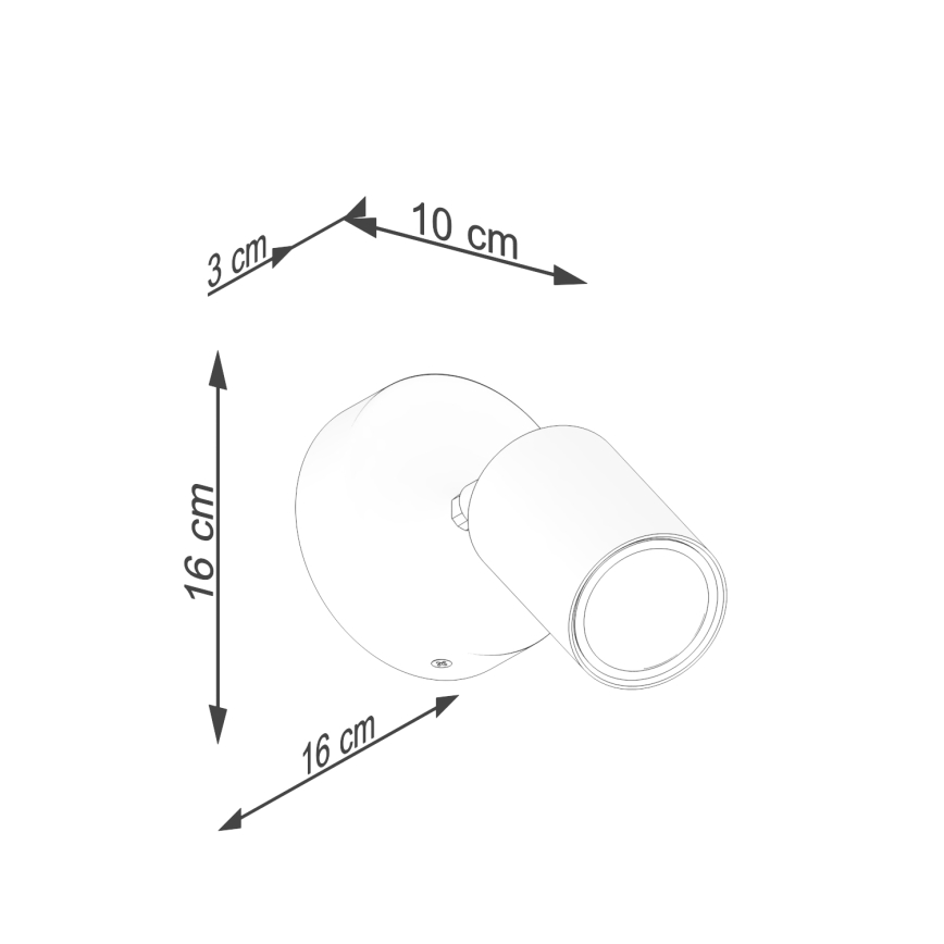 Vægspot VERDO 1xGU10/10W/230V sort/bøg