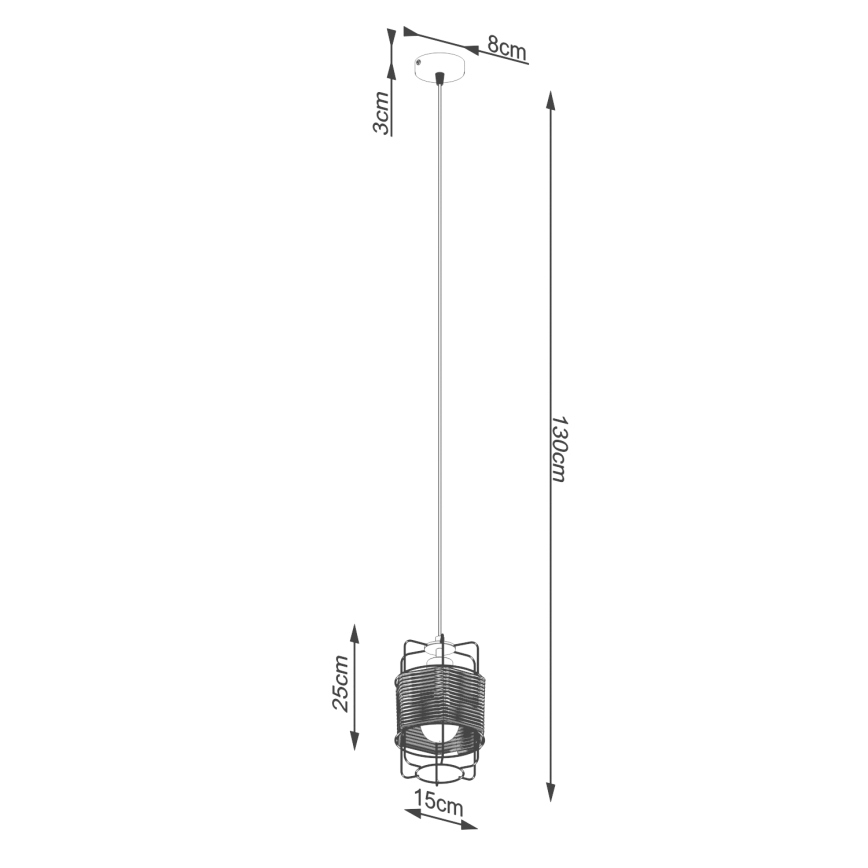 Pendel GIZUR 1xE27/15W/230V