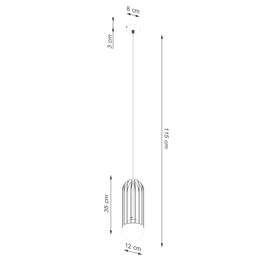 Pendel BRINA 1xG9/8W/230V hvid