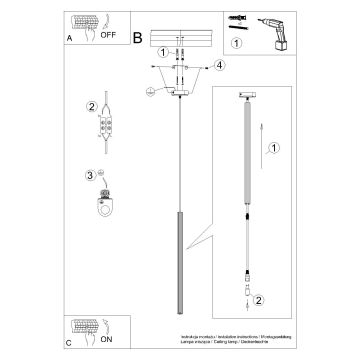 Pendel ARCHE 1xG9/8W/230V hvid