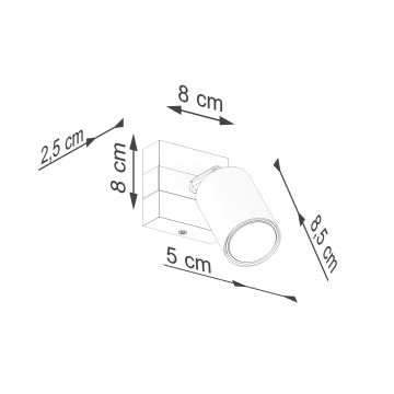 Vægspot FAGER 1xGU10/10W/230V sort