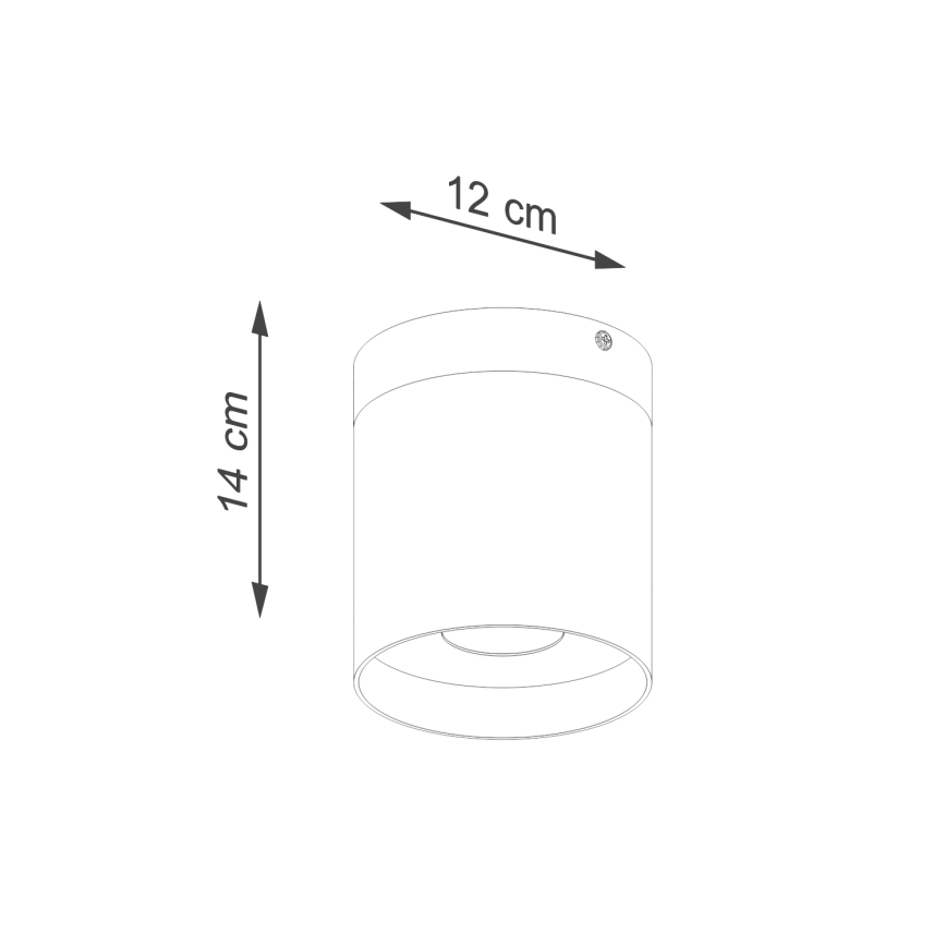 Spotlampe RIF 1xGU10/10W/230V diameter 12 cm hvid