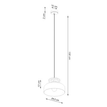 Pendel MARION 1xE27/15W/230V diameter 29,5 cm sort