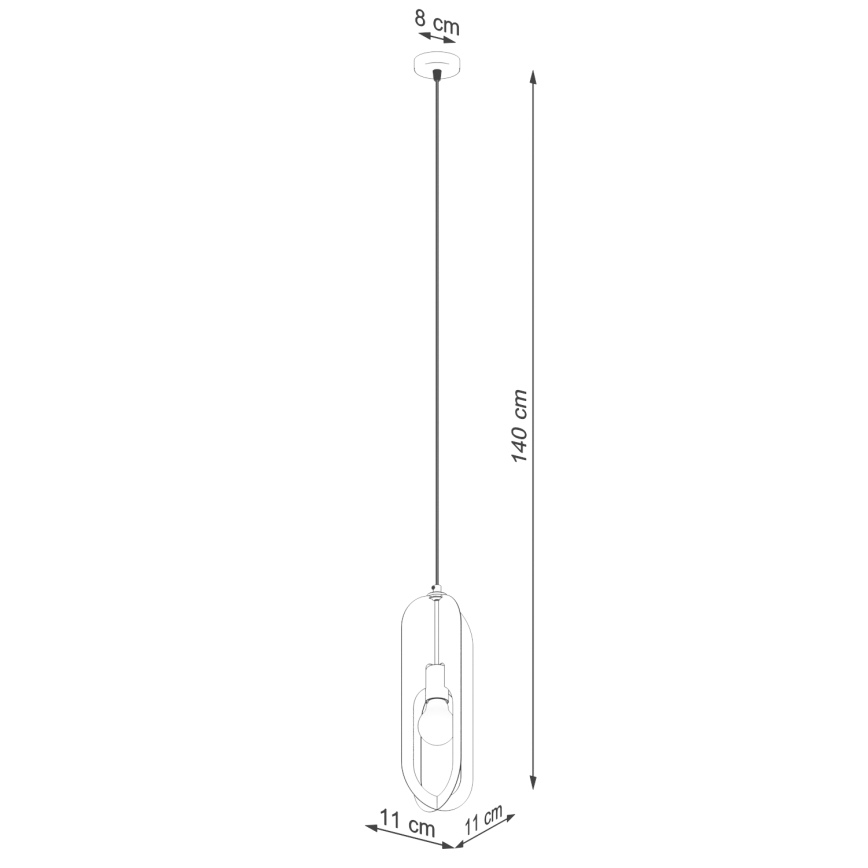 Pendel NICUS 1xE27/15W/230V hvid