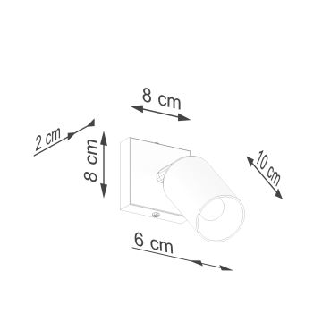 Vægspot WINX 1xGU10/10W/230V sort/krom