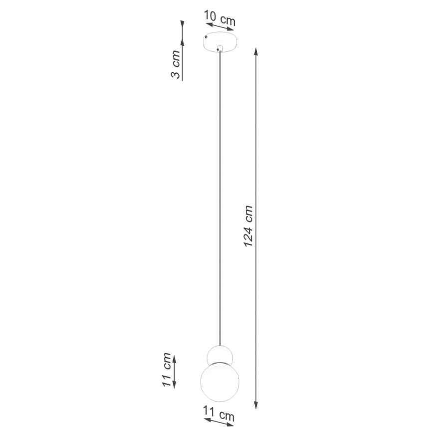 Pendel PEKKA 1xG9/8W/230V hvid