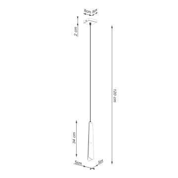 Pendel PRYSM 1xG9/8W/230V hvid