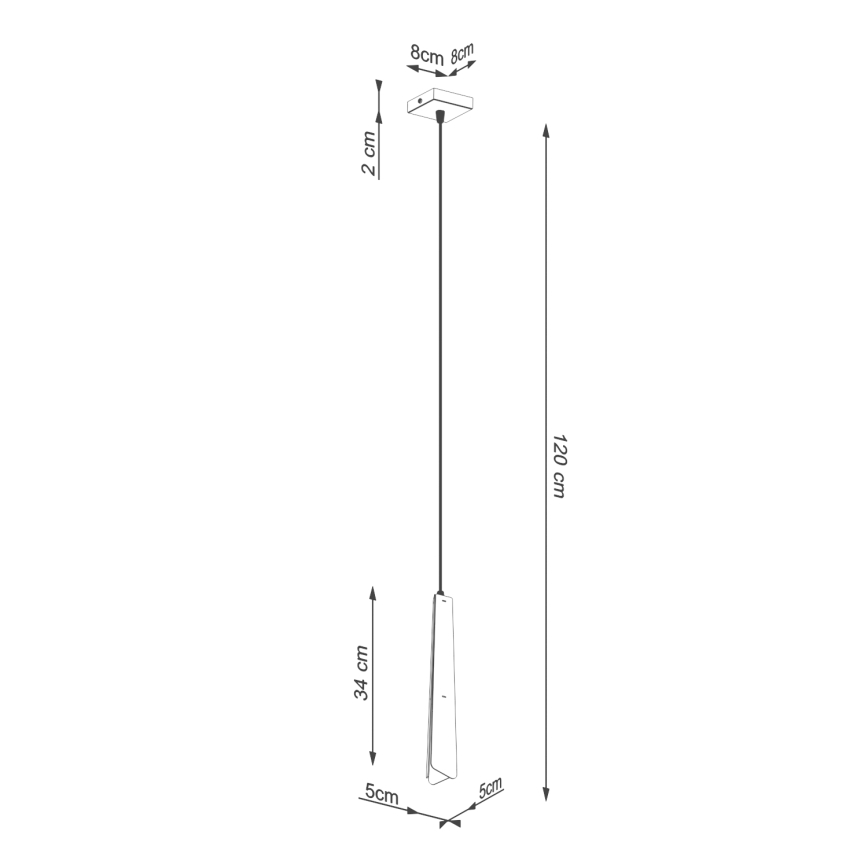 Pendel PRYSM 1xG9/8W/230V hvid