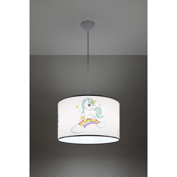 Pendellampe til børn UNICORN 1xE27/15W/230V diameter 40 cm