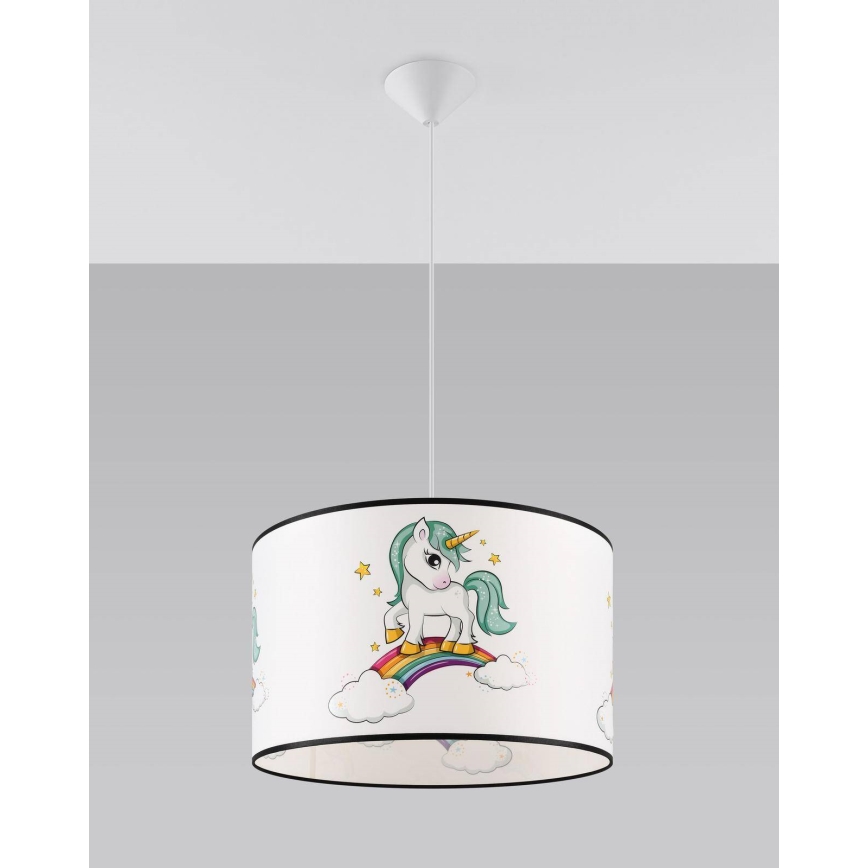 Pendellampe til børn UNICORN 1xE27/15W/230V diameter 40 cm