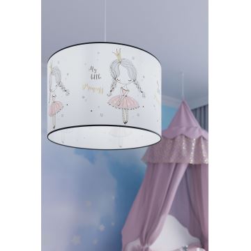 Pendellampe til børn PRINCESS 1xE27/15W/230V diameter 40 cm