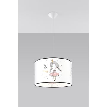 Pendellampe til børn PRINCESS 1xE27/15W/230V diameter 40 cm