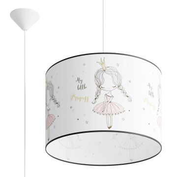 Pendellampe til børn PRINCESS 1xE27/15W/230V diameter 40 cm