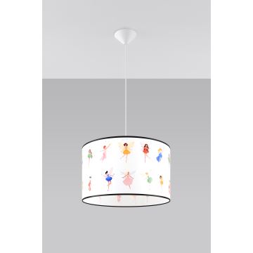 Pendellampe til børn FAIRY 1xE27/15W/230V diameter 40 cm fe