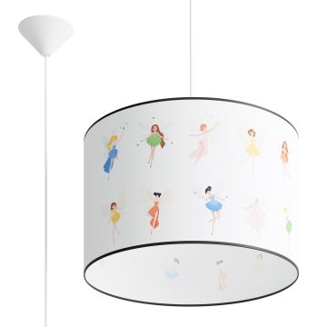 Pendellampe til børn FAIRY 1xE27/15W/230V diameter 40 cm fe