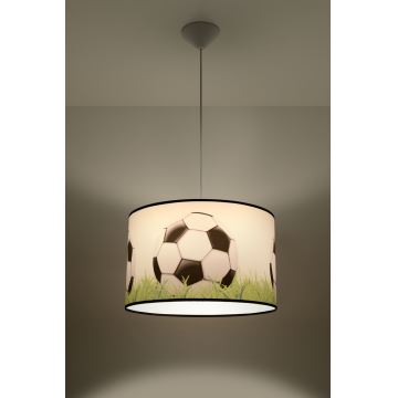 Pendellampe til børn FOOTBALL 1xE27/15W/230V diameter 40 cm fodbold