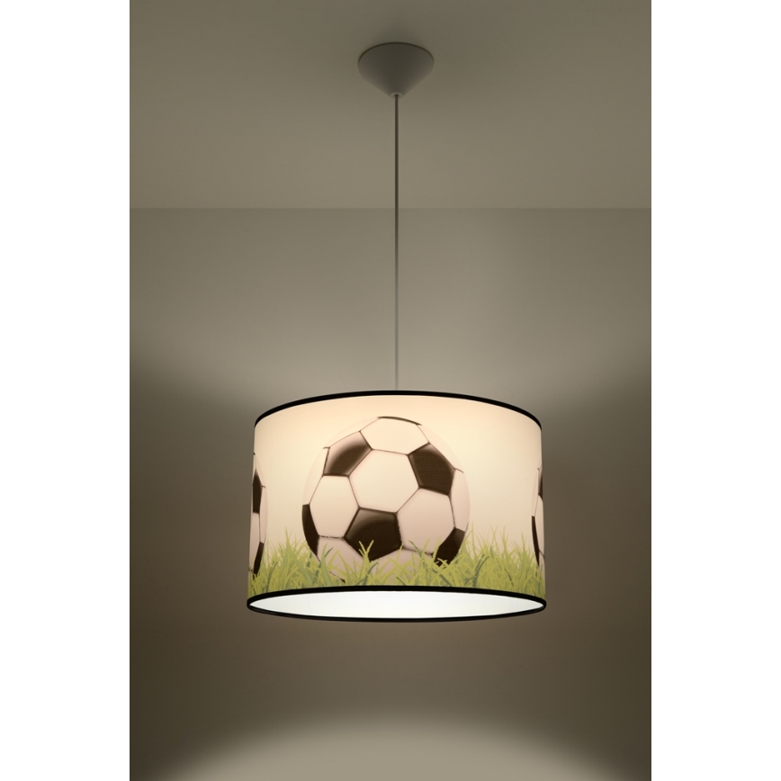 Pendellampe til børn FOOTBALL 1xE27/15W/230V diameter 40 cm fodbold