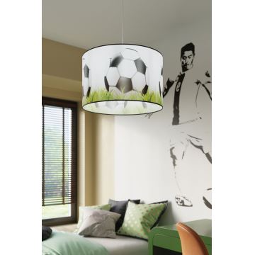 Pendellampe til børn FOOTBALL 1xE27/15W/230V diameter 40 cm fodbold