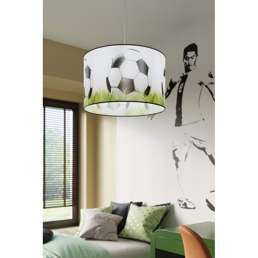 Pendellampe til børn FOOTBALL 1xE27/15W/230V diameter 40 cm fodbold