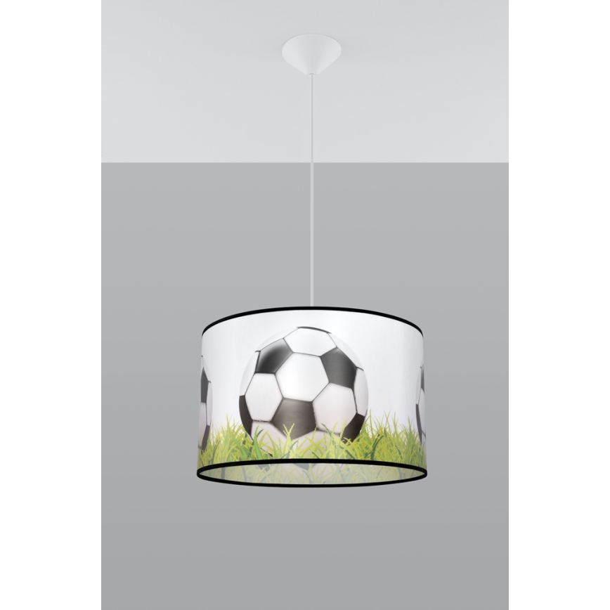 Pendellampe til børn FOOTBALL 1xE27/15W/230V diameter 40 cm fodbold