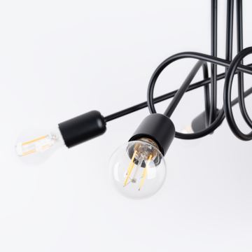 Loftlampe LOOP 5xE27/15W/230V sort