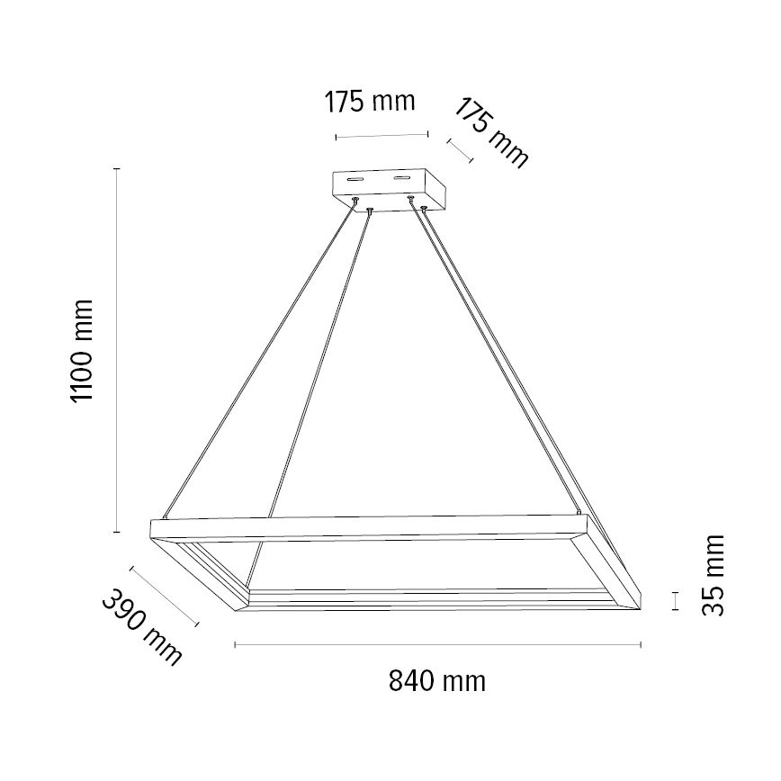 LED pendel dæmpbar LEGNO LED/31,5W/230V eg – FSC certificeret