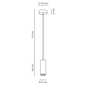 LED pendel PIPE 1xGU10/5W/230V - FSC-certificeret