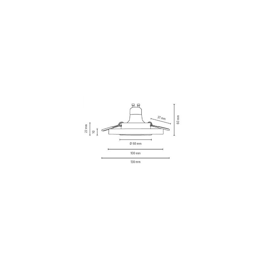 LED indbygningslampe VITAR 1xGU10/5W/230V CRI 90 beton – FSC certificeret