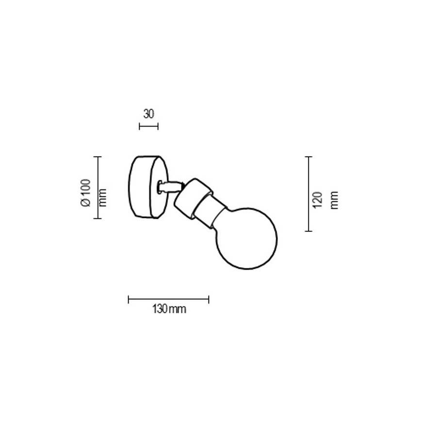 Vægspot MARJOLAINE 1xE27/25W/230V egetræ - FSC-certificeret