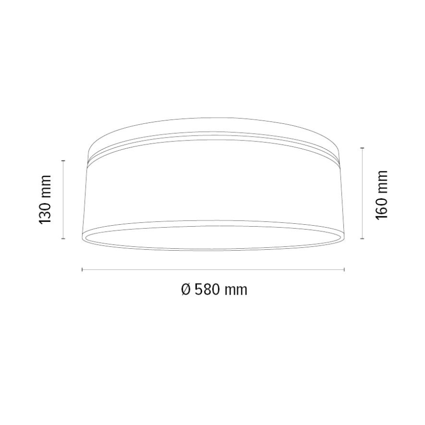 Loftlampe BENITA 4xE27/25W/230V diameter 58 cm cremefarvet/eg – FSC certificeret