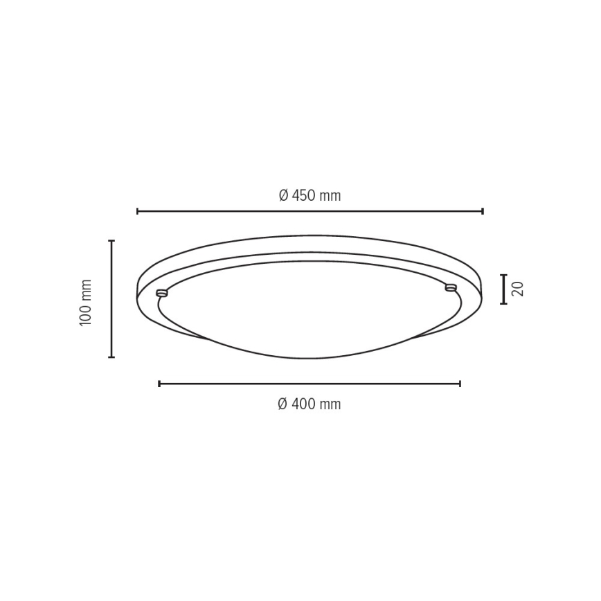 LED loftlampe FRIDA LED/18W/230V egetræ