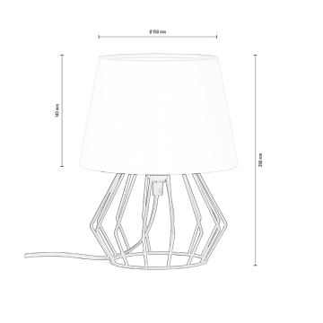 Spot-Light - Bordlampe MANGOO 1xE27/40W/230V grå/sort - FSC-certificeret