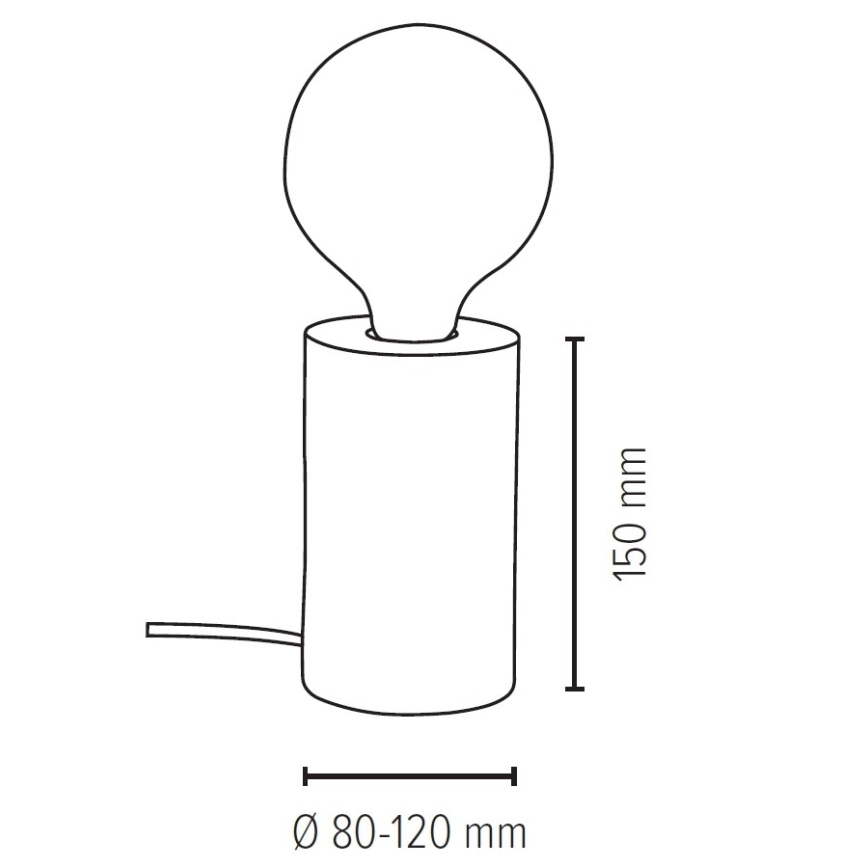 Bordlampe TRABO 1xE27/25W/230V - FSC-certificeret