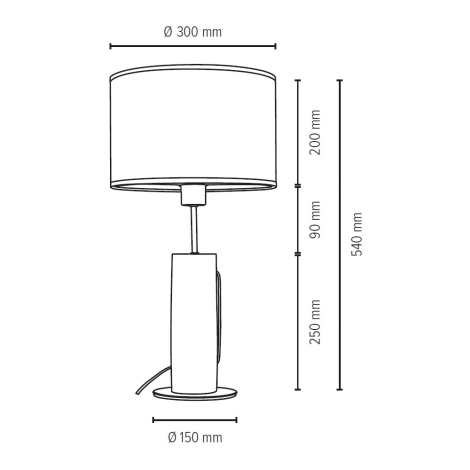 Bordlampe PINO 1xE27/40W/230V - FSC-certificeret