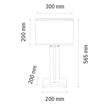 LED bordlampe dæmpbar FLAME 1xE27/40W+ LED/4,6W/230V 56,5 cm eg – FSC certificeret