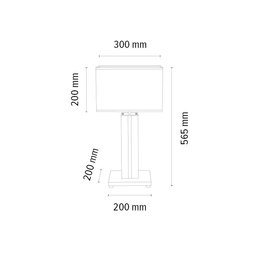 LED bordlampe dæmpbar FLAME 1xE27/40W+ LED/4,6W/230V 56,5 cm eg – FSC certificeret