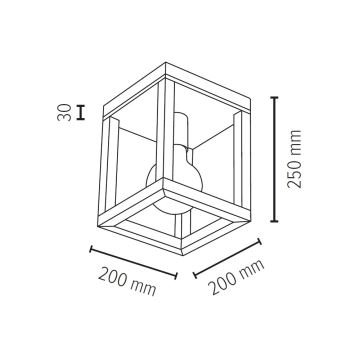 Loftlampe KAGO 1xE27/60W/230V mat eg - FSC-certificeret