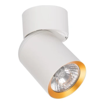 Spotlampe ANDY 1xGU10/8W/230V hvid/guldfarvet