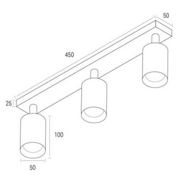 Spotlampe ANGIE 3xGU10/30W/230V