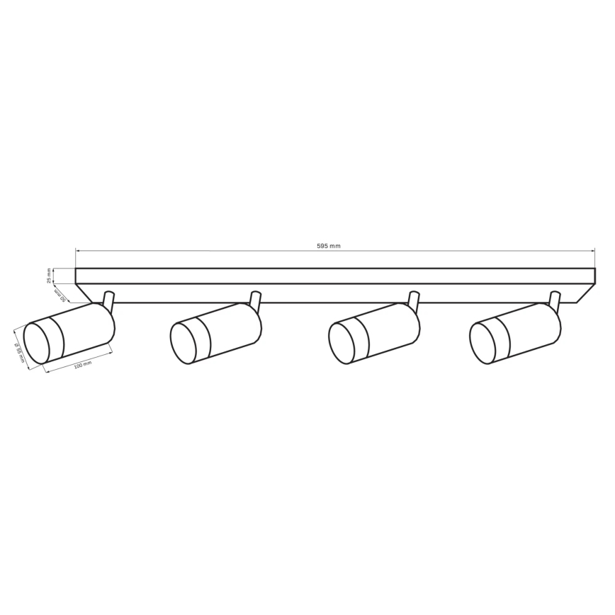 Spotlampe ARRAS 4xGU10/10W/230V hvid