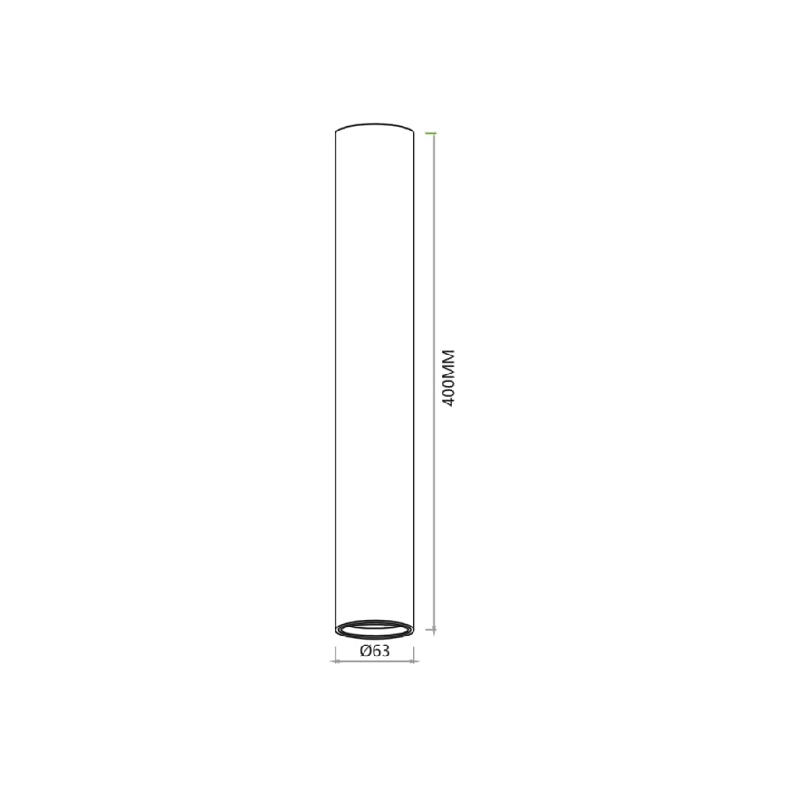 Spotlampe GENESIS 1xGU10/8W/230V 40 cm hvid