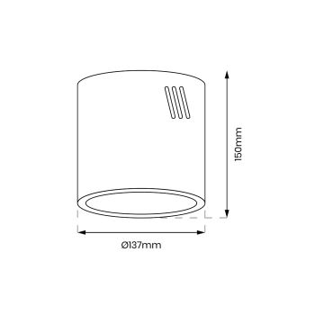 Spotlampe GEORGE 1xE27/60W/230V diameter 13,7 cm hvid