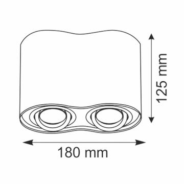 Spotlampe HADAR 2xGU10/10W/230V hvid