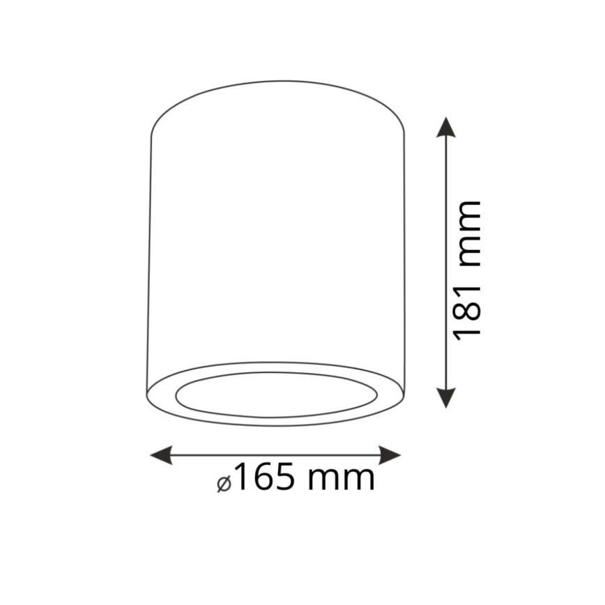 Spotlampe JUPITER 1xE27/20W/230V diameter 16,5 cm hvid