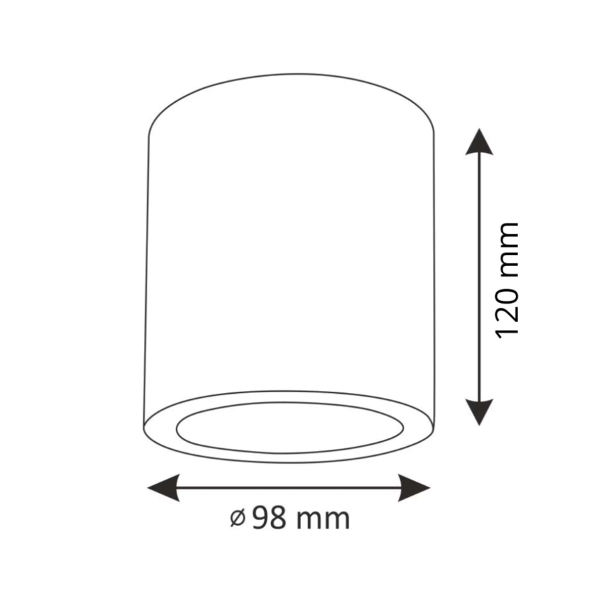 Spotlampe JUPITER 1xE27/20W/230V diameter 9,8 cm grå