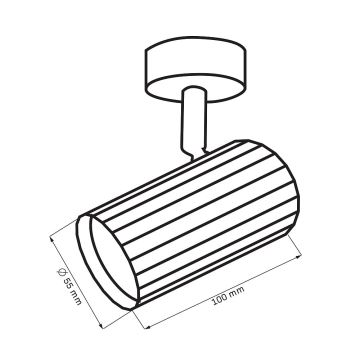 Spotlampe NICEA 1xGU10/10W/230V sort