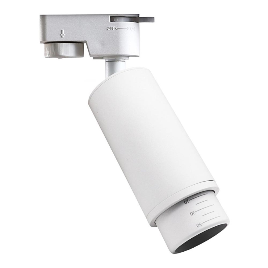 Spotlampe til skinnesystem MICA 1xGU10/25W/230V 1-faset hvid