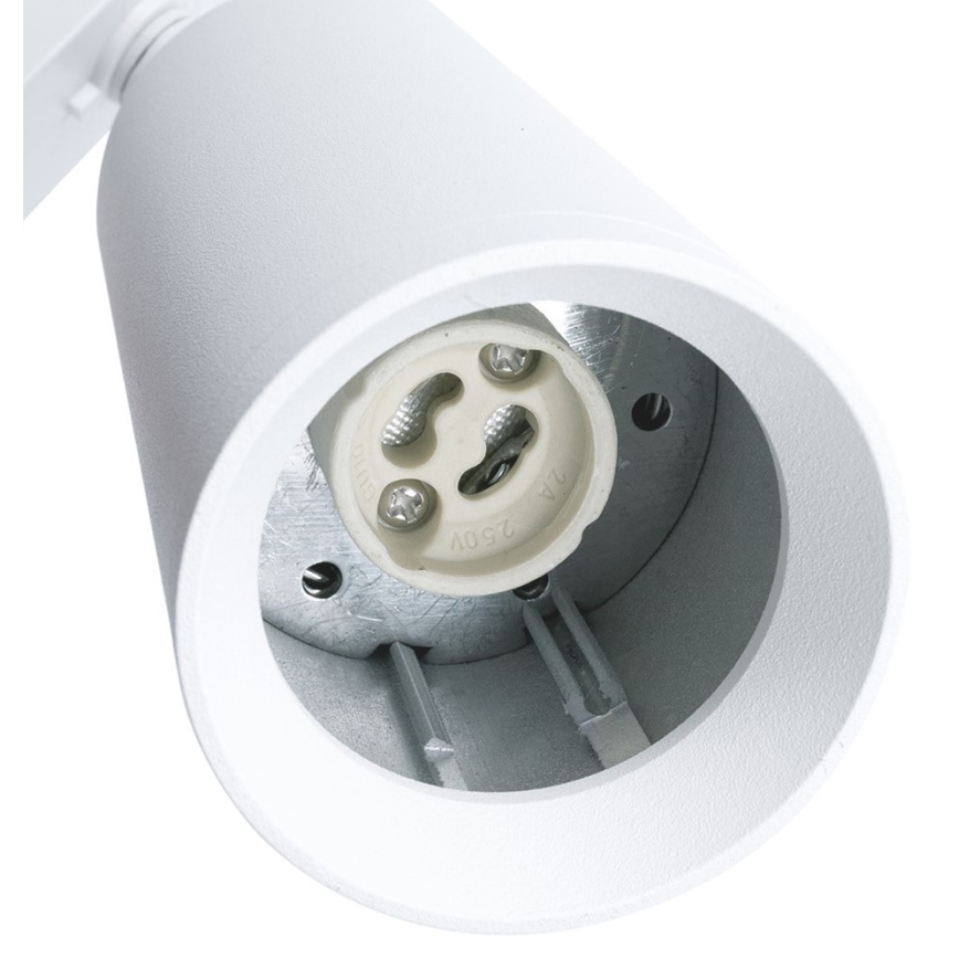 Spotlampe til skinnesystem MICA 1xGU10/25W/230V 3-faset hvid